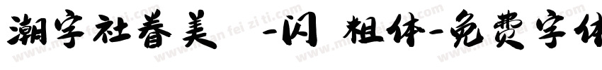 潮字社眷美簡-闪 粗体字体转换